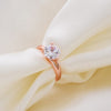 Rose Gold Brand Designer Lady Wedding Crystal Zircon Ring