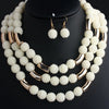 Women Summer Winter Choker Necklace And Earrings